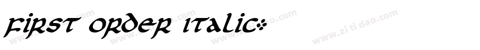 First Order Italic字体转换